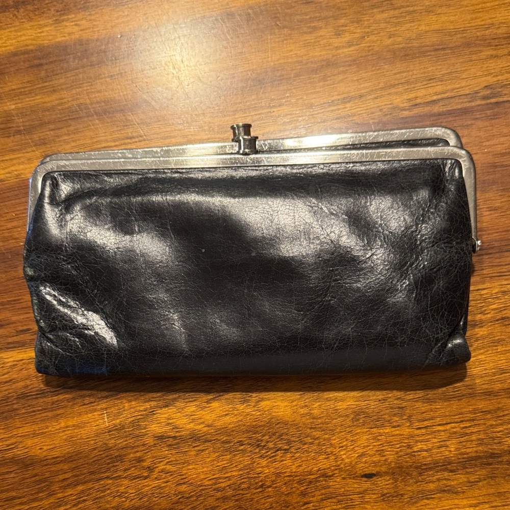 HOBO Black Leather Clutch
